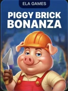 Piggy Brick Bonanza cover: builder pig in an orange hard hat